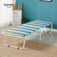 IYANEN coloré conception d'économie de l'espace extérieur robuste portable lit lit simple Moderne fer lit pliant