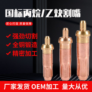 G01 Cutting Nozzle 2-250mm <b>Thickness</b> 8MPA Pressure Brass Integrated For Gas Cutting Machine - Product Image 5