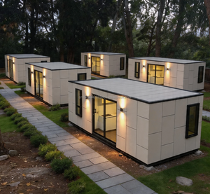 Maisons modulaires préfabriquées en fibre de verre pour camping-resort, conteneurs plats, design moderne pour hôtels extérieurs, bureaux et unités d'habitation complémentaires (ADU) - Product Image 1