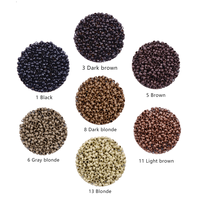 1000 pièces de perles capillaires en cuivre 7 couleurs, anneaux nano de 2,5 mm à forte adhérence sans revêtement en silicone pour extensions capillaires