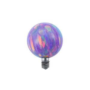 Bille de remplacement en opale à filetage interne en titane G23 |   Accessoires de piercing hypoallergéniques et colorés - Product Image 2