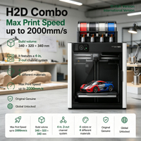 Machine d'impression 3D multicolore avancée Bamboo H2D Combo Version Internationale Sans Verrouillage Régional pour les Acheteurs Professionnels Internationaux