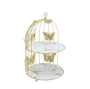 Golden <b>Square</b> Iron Eco-Friendly Storage <b>Baskets</b> Modern Design Multi-Purpose Use for Baking Desserts & Parties - Product Image 2