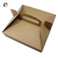 Boîte à gâteaux en papier kraft personnalisée | Boîte en carton marron écologique pour boulangerie, gâteaux d'anniversaire et emballage cadeau, dessert et usage au détail