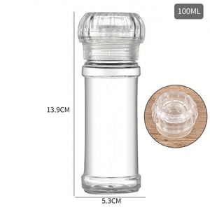 Molinillo manual de sal y pimienta de 100 ml para mayoristas, molinillo de condimentos, botella para moler sal y pimienta - Product Image 2