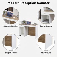 Comptoir de réception portable moderne en bois personnalisable avec tiroir-caisse, table de caisse, machine pour usage commercial et hospitalier, haute qualité