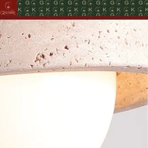 Lampada a Sospensione Lineare a 3 Teste GOLDKING per Cucina e Isola, in Travertino Beige Naturale, Personalizzabile OEM ODM - Product Image 6