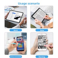 Stylet tactile personnalisé 2-en-1 avec pointe en fibre métallique et capuchon magnétique, compatible avec iPhone, iPad, tablette et autres appareils mobiles