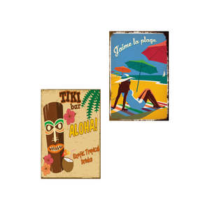 Graman Retro metal Tin Signs Vintage Signs Playa playa vacaciones lienzo impresión tablas de surf para decoración del hogar - Product Image 3