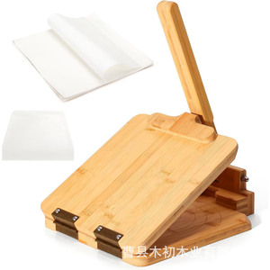 Presse à tortillas populaire en bambou et bois, également pour faire des enveloppes de raviolis - Product Image 2