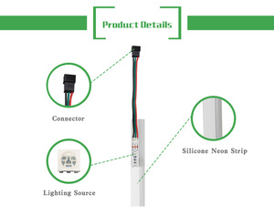 Luz <span class=keywords><strong>LED</strong></span> de Neón Flexible RGB SMD5050 para Interiores y Exteriores, Fabricante de Mangueras de Neón Flexibles, Luz <span class=keywords><strong>LED</strong></span> de Píxeles de 10x20 mm - Product Image 6
