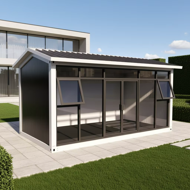 Luxury Modern Backyard Studio Pod Quick Assembly Prefab Container Office for Warehouse and Remote Work
