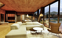 Villa préfabriquée à cadre en acier léger de norme australienne, maison modulaire ignifuge imperméable pour station/arrière-cour