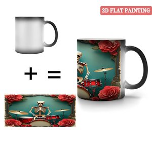 Frosted Magic Mug 11oz Black <b>Ceramic</b> Heat Sensitive Color Changing Coffee Tea <b>Cup</b> - Product Image 4