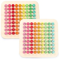 Tableau de Multiplication en Bois Montessori, Jouet d'Apprentissage des Mathématiques, Table de Multiplication, Jeu Éducatif STEM, Cadeau pour l'École Maternelle et la Formation à Domicile