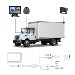 Nouveauté 1080P 7 pouces voiture Quad Split moniteur intégré DVR enregistrement vidéo AHD 2 canaux mobile dvr voiture moniteur de recul - Product Image 4