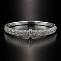 Bracelet manchette clouté en micro-zircon Resoul, hypoallergénique, étanche, bijou tendance pour fête et cadeau