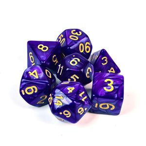 Juego de Dados Poliédricos de Piedras Preciosas Personalizadas de Color Púrpura Perla de Buena Calidad en Oferta - Product Image 4