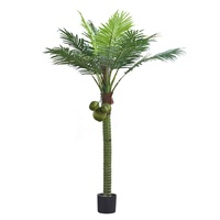Grand palmier artificiel pour décoration de mariage extérieure/intérieure pour petites entreprises, cafés et jardins domestiques - Taille personnalisable en plastique