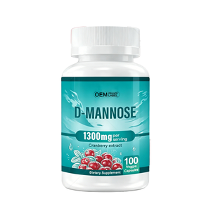 Complément de D-Mannose et de Canneberge Personnalisable OEM, Aide à Réduire la Recrudation des Infections Urinaires, Capsules Végétaliennes pour le Bien-être Urinaire Féminin, 100 Unités - Product Image 1