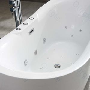 Baignoire à remous autoportante Gurgle, en acrylique, avec jets d'air massants et éclairage LED - Product Image 5