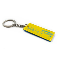Porte-clés personnalisés en acrylique, breloques en plastique double face, anneaux porte-clés, impression de logo, accessoires cadeaux
