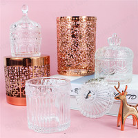Boîte à bonbons en verre galvanisé, coffret cadeau de mariage de luxe, pot à bonbons avec couvercle en verre pour noël
