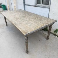 DISHI Massivholz Outdoor-Möbel Retro Holz-Klapptisch für Hotel Hochzeiten Bankette Park-Events Industriell