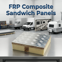 Panneaux de sol composites en contreplaqué d'aluminium gaufré, légers et isolants thermiquement, pour carrosserie de camion, remorque, camping-car et caravane
