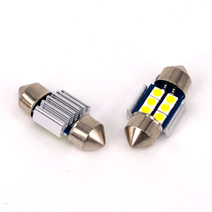 หลอดไฟเพดาน SMD ปลายแหลมคู่ขนาด 28 มม. ไม่ใช่โพลาไรซ์ 6 LED ไฟอ่านหนังสือภายในรถยนต์สีขาวธรรมชาติ 12V - Product Image 2