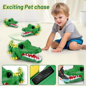 2.4G Controle Remoto Crocodile Toy Interactive Mordida Ação e Prank Game Elétrica Programação RC Girando jacaré com Som - Product Image 6
