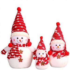 Nouvelle Poupée Bonhomme de Neige de Noël Transfrontalière Grande Taille en Peluche Courte 0-24 Mois Décoration de Noël et Accessoire de Scène - Product Image 1