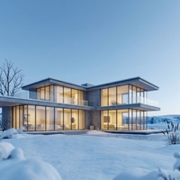 Sistema de Ventanas Corredizas de Madera Europeo para Casa Pasiva, con Malla de Acero Inoxidable, Apertura Horizontal, Aislamiento Térmico para Uso Exterior
