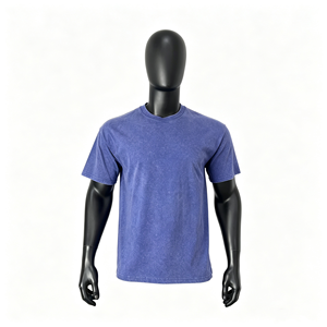 American Heavy Vintage Washed <b>Plain</b> Tee Unisex Crew‑Neck Cotton T‑Shirt Wholesale Small MOQ Bulk Embroidery Brand Wear - Product Image 1