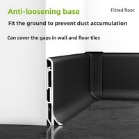 Profilé de plinthe en aluminium ultra-fin à fixation rapide, garniture de plinthe métallique architecturale pour murs intérieurs de luxe