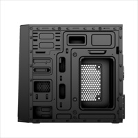 Boîtier d'ordinateur de jeu MicroATX Mid-Tower avec fenêtre latérale, 2 ventilateurs, radiateur de 120 mm - Stock
