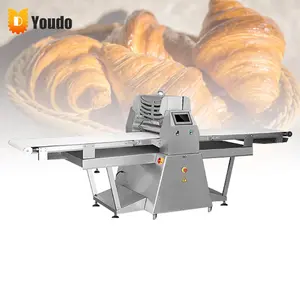 Điện thép không gỉ công nghiệp tự động Croissant Máy gấp rollmatic bột sheeter cho bánh