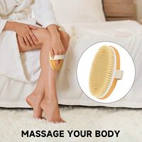 Brosse corporelle pour le brossage à sec, exfoliante, ovale, moderne, en sisal naturel, pour les peaux sèches, améliore la circulation