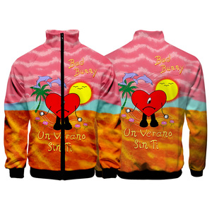 Chaquetas Fitspi Bad Bunny, Ropa Urbana Harajuku, Abrigos Hip Hop, Sudaderas con Capucha, Impresión 3D, Un Verano Sin Ti, Chaquetas de Béisbol - Product Image 1