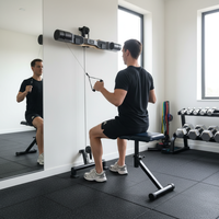 MINI equipo de gimnasio plegable para entrenamiento de fuerza diario con aplicación y control de voz Logotipo OEM y peso de resistencia ajustable