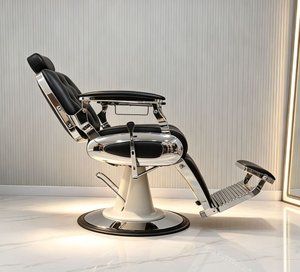 Fauteuil de barbier vintage, fauteuil de barbier hydraulique inclinable avec appui-tête, fauteuil de rasage pour salon - Product Image 3