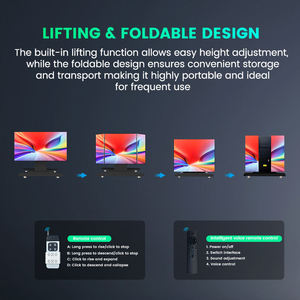 Pantalla móvil inteligente COB LED ultrafina de 135 pulgadas, todo en uno, con visualización HD, para aplicaciones multimedia de video, sala de conferencias para reuniones - Product Image 3