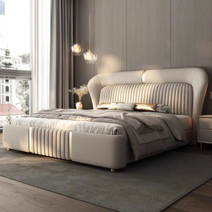 <span class=keywords><strong>Lit</strong></span> Double King Size Capitonnage Moelleux en Cuir <span class=keywords><strong>et</strong></span> Bois de Luxe <span class=keywords><strong>avec</strong></span> Rangement Intégré - Product Image 5