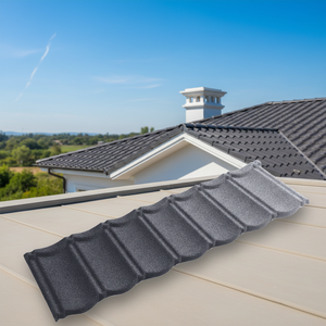 Tuile de toiture en acier revêtu de pierre Nigéria / Tuile de toiture <span class=keywords><strong>Double</strong></span> Roman avec capuchon de pignon - Product Image 6