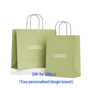 Sac en papier kraft à poignée torsadée personnalisé avec logo de pomme, emballage de restauration rapide réutilisable écologique, grand format - Product Image 5