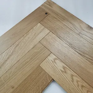 Kangton Gaya Herringbone Fishbone Desain Kayu Oak Lantai Kayu Keras