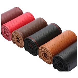 Evrensel araba direksiyon yatak örtüsü seti deri araba direksiyon kapak - Product Image 1