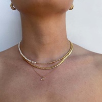 Collier avec pendentif lettre initiale en zircon plaqué or écologique en argent sterling 925, bijoux Gemnel 26 Alphabet
