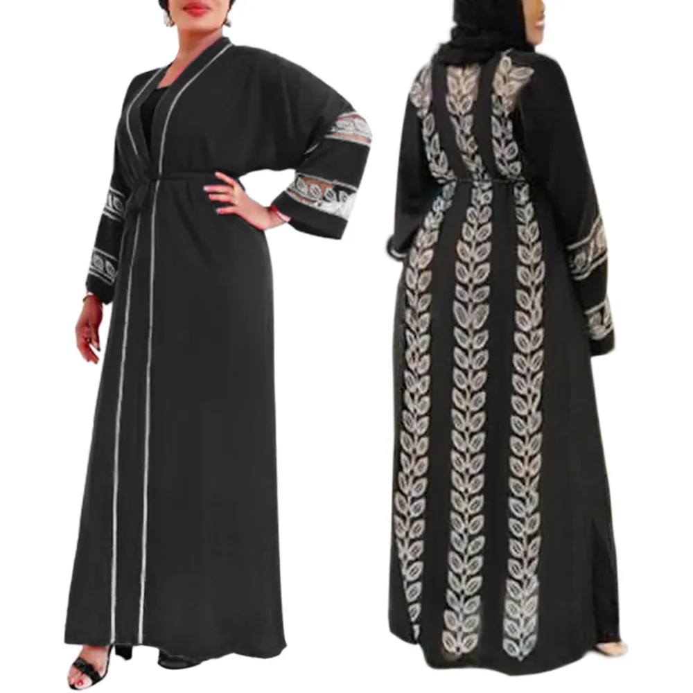 H   D Bangladesh Muslim Hijab Abaya Women Dubai Caftan Robe Plus Size Boubou