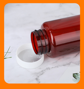 Venta al por mayor redonda de boca ancha envasador cápsula píldora contenedor ámbar PET botella médica de plástico con tapa de rosca - Product Image 5